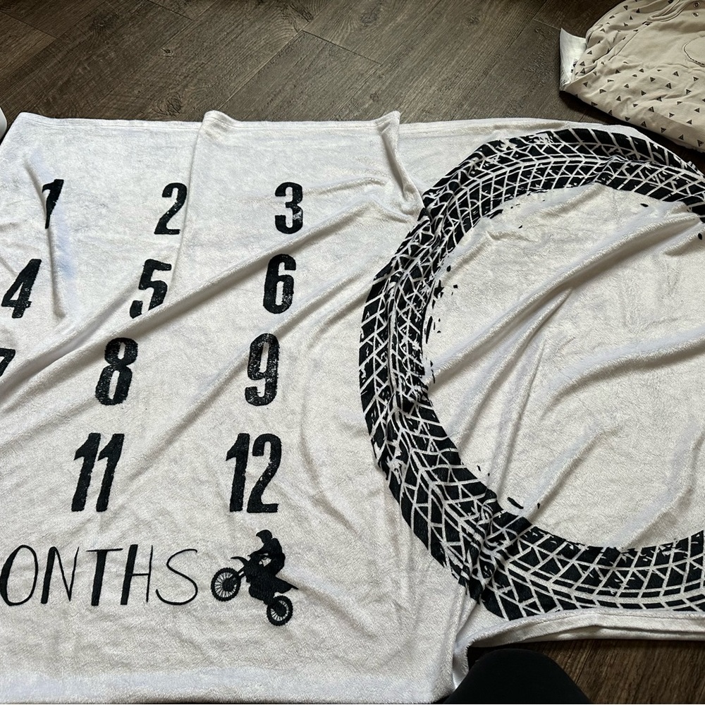 Dirt Bike Milestone Blanket